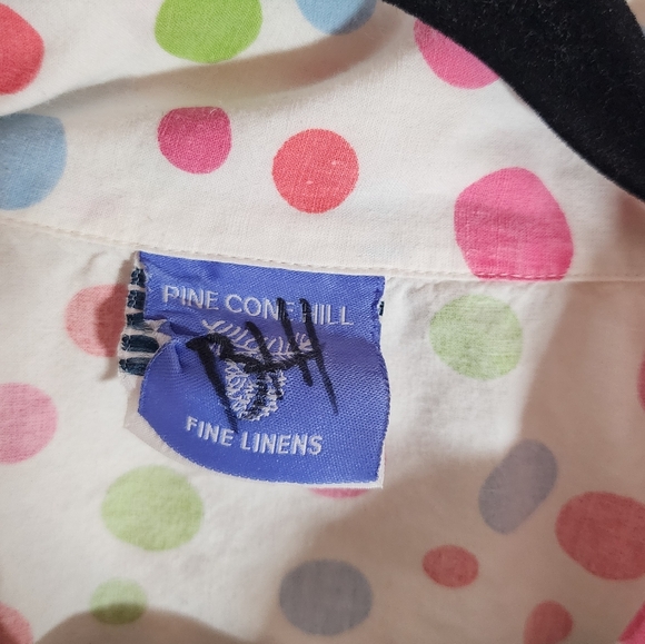 Pine Cone Hill Fine Linens Colorful Polka Dot 2 Piece Pajama Set Small - Picture 3 of 12